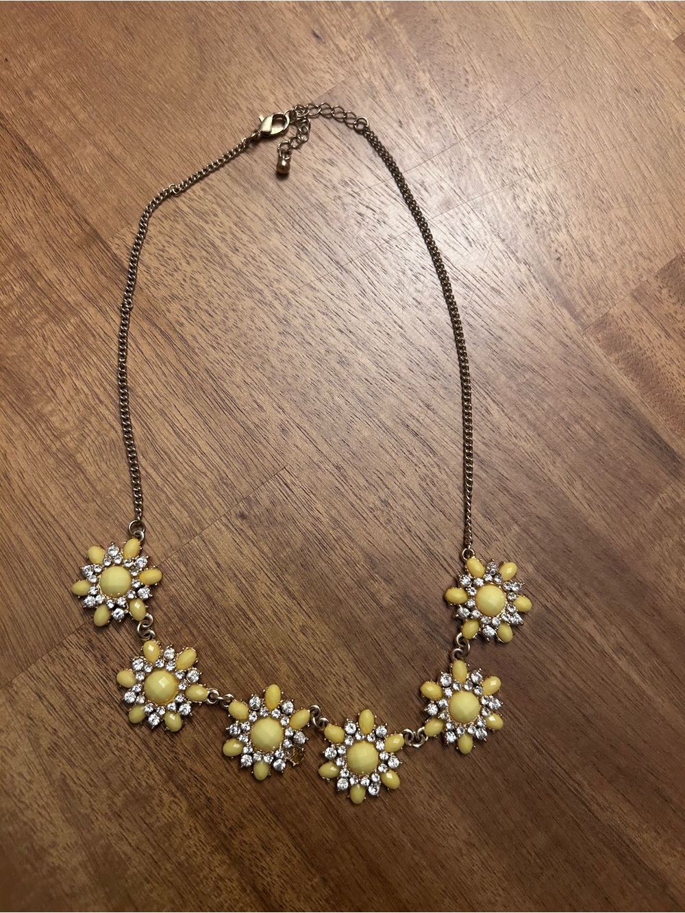 Yellow Flower Statement Necklace - Unbranded